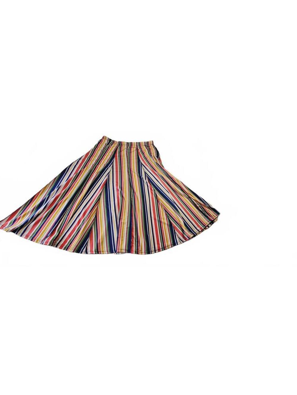 Chances R Size 2X Multicolor Striped Flared Skirt 32 Inches - Picture 10 of 16